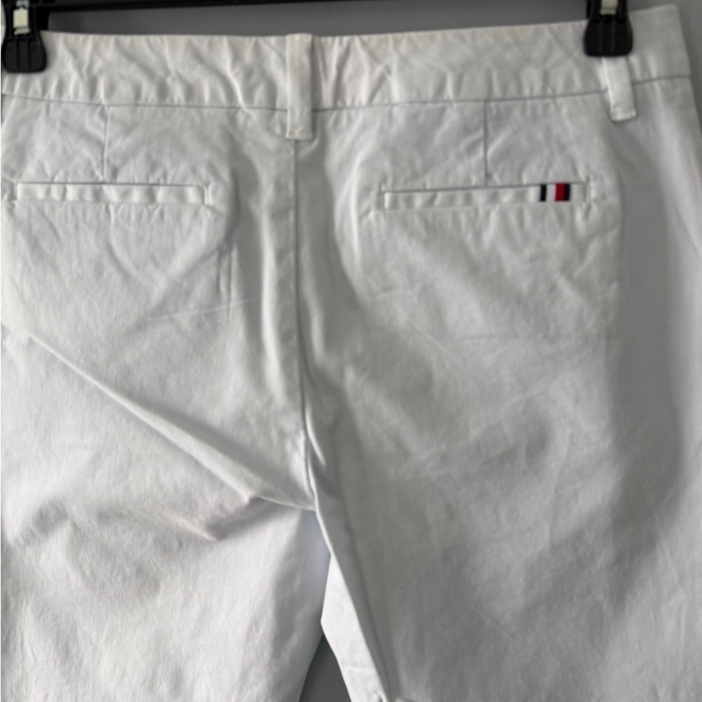 Tommy Hilfiger White Stretch Slim Chino Pants Women Size 8 Classic Preppy - Picture 8 of 14